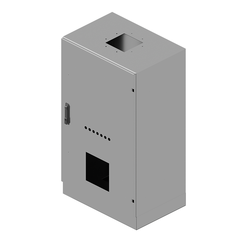 Floor Standing Semi-Modular Stainless-Steel Enclosure With Mounting Plate